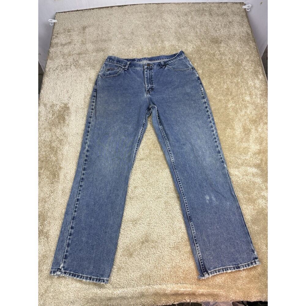 Lee Riders Women's Size 16 Blue Straight Leg 100% Cotton Jeans 988